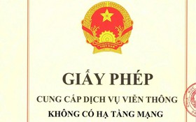 Giấy phép cung cấp dịch vụ viễn thông không có hạ tầng mạng cho Công ty Cổ phần Vinnet