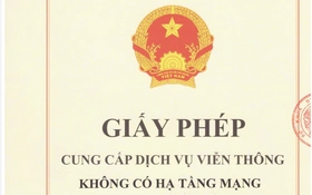 Giấy phép cung cấp dịch vụ viễn thông không có hạ tầng mạng cho Công ty CP Công nghệ và Thương mại ITY