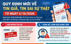 Từ ngày 05/10/2026, đăng tin giả có thể bị công bố danh tính