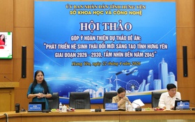 Hưng Yên góp ý hoàn thiện Đề án phát triển hệ sinh thái đổi mới sáng tạo đến năm 2045