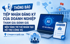 Thông báo tiếp nhận hồ sơ đăng ký đánh giá Nền tảng Trí tuệ nhân tạo hỗ trợ công vụ ở phạm vi quốc gia