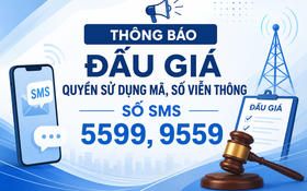 Thông báo đấu giá quyền sử dụng mã, số viễn thông
(số SMS 5599, 9559)