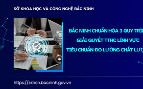 Bắc Ninh chuẩn hóa 3 quy trình giải quyết TTHC lĩnh vực tiêu chuẩn đo lường chất lượng