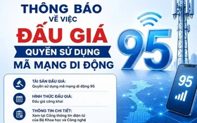 Thông báo đấu giá quyền sử dụng mã mạng di động 95