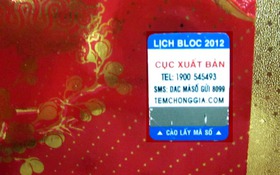 Hội Xuất bản Việt Nam giới thiệu tem chống giả lịch Bloc-2012
