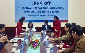 Sở TT&TT Hải Dương ký kết thỏa thuận với Vietinbank triển khai dịch vụ hành chính công trực tuyến