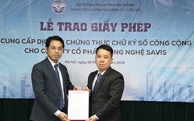 SAVIS trở thành đơn vị thứ 10 được cấp giấy phép Cung cấp dịch vụ Chứng thực chữ ký số công cộng tại Việt Nam