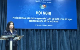 VNNIC tổ chức Hội nghị tập huấn, phổ biến văn bản QPPL về quản lý và sử dụng TMQT tại Việt Nam tại Hà Nội (07/11/2018)