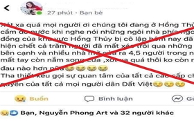 Quảng Bình: Xử phạt 4 người đăng sai sự thật về lũ lụt trên facebook