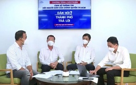 Livestream "Dân hỏi - Thành phố trả lời: "Hỗ trợ người dân quận Tân Bình và huyện Cần Giờ"