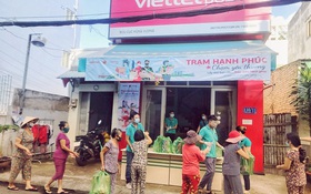 Từ Trạm hạnh phúc của Viettel Post, 12.272 hộ gia đình yếu thế đã nhận được gạo, trứng và rau sạch