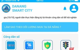 Danang Smart City tích hợp tính năng theo dõi lượng mưa