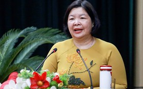 Phó Chủ tịch TƯ Hội NDVN Cao Xuân Thu Vân làm việc tại tỉnh Quảng Bình