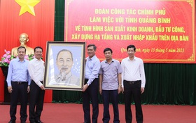 Đoàn công tác Chính phủ do Bộ trưởng Nguyễn Mạnh Hùng làm Trưởng đoàn làm việc với tỉnh Quảng Bình