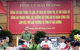 Bộ trưởng Tô Lâm: Xây dựng Hải Dương trở thành "tỉnh thông minh"