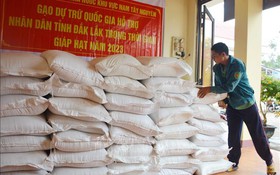 Trao gạo dự trữ quốc gia đến người dân khó khăn ở Đắk Lắk
