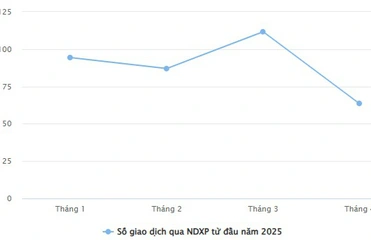 Số giao dịch qua NDXP từ đầu năm 2025