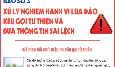 Xử lý nghiêm hành vi lừa đảo kêu gọi từ thiện và đưa thông tin sai lệch về bão số 3