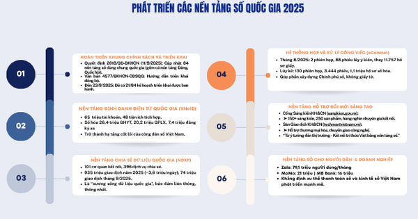 84 nền tảng số quốc gia được triển khai, hình thành hạ tầng dữ liệu và công dân số Việt Nam