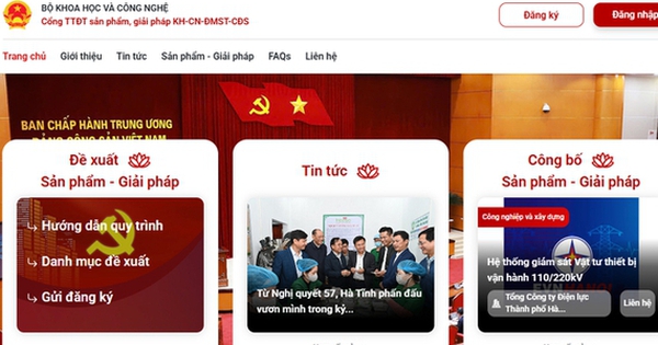 Cổng Nghị quyết 57 – Nền tảng số kết nối sản phẩm, giải pháp khoa học công nghệ thúc đẩy đổi mới sáng tạo quốc gia